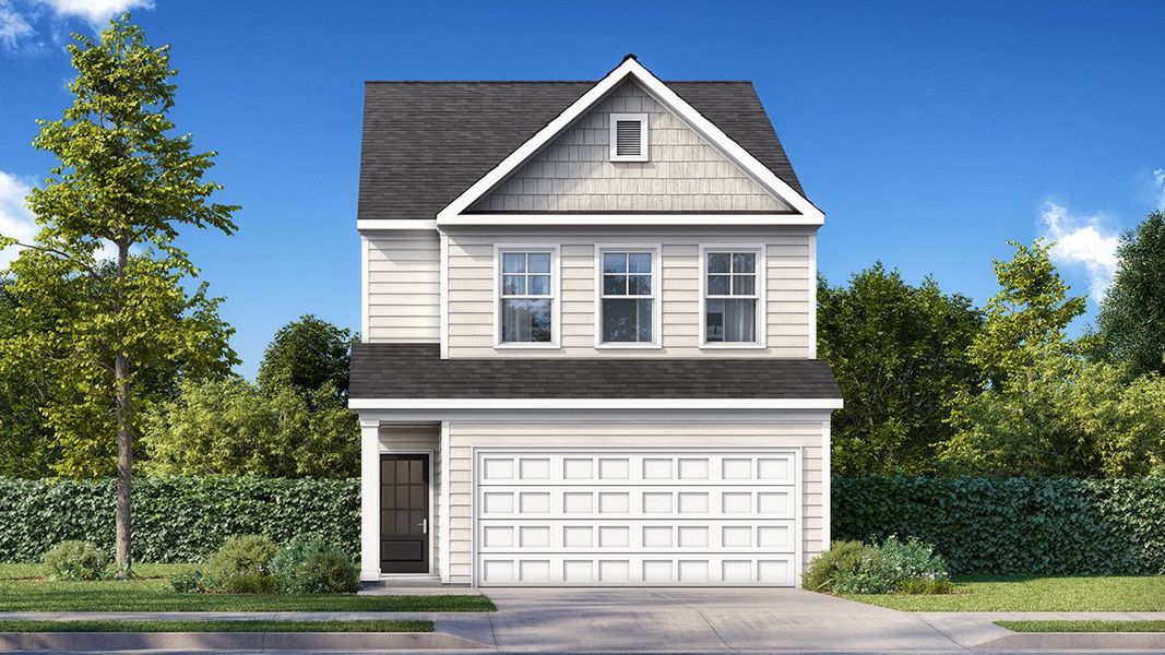 Representative exterior photo of a completed home built from the Danbury by D.R. Horton in Brookland Commons, Monroe, GA (Image 1).
