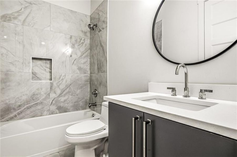 Furnished interior view inside a new home in , Atlanta (Image 28).