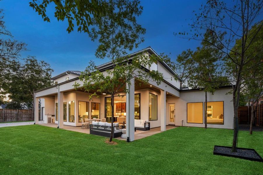 Entertaining spaces both indoors and out with a pool sized yard.