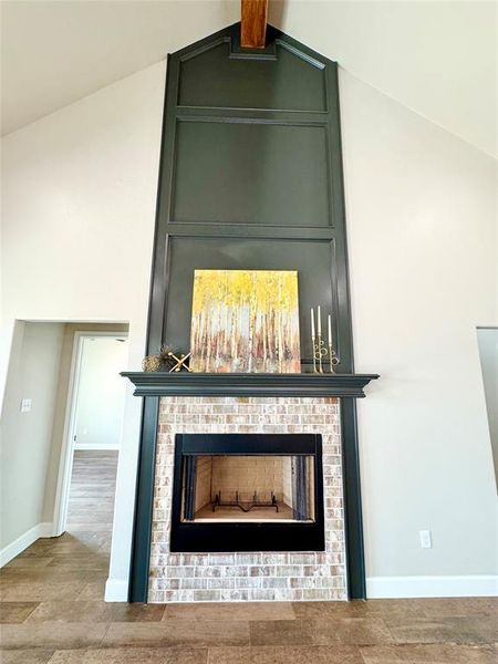 Living room fireplace