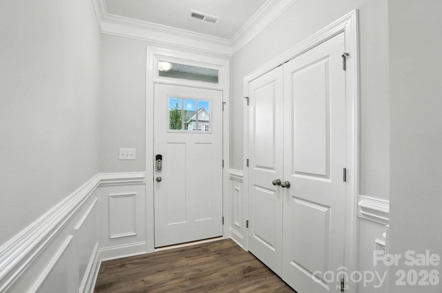 Foyer with large closet
