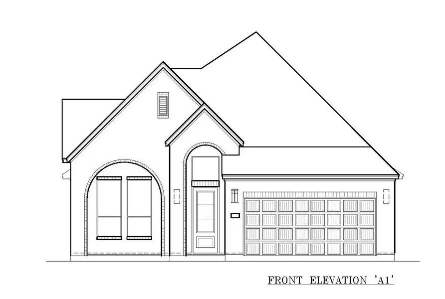 Exterior rendering of this home design in The Woodlands Hills, Willis, TX (Image 3).