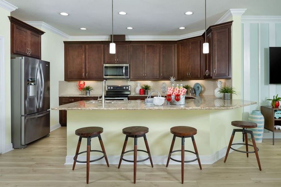 Representative furnished interior of a home built from the Barbuda Bay by Minto Communities in Latitude Margaritaville Watersound, Panama City Beach (Image 4). Representative furnished interior of a home built from the Barbuda Bay by Minto Communities in Latitude Margaritaville Watersound, Panama City Beach (Image 4).