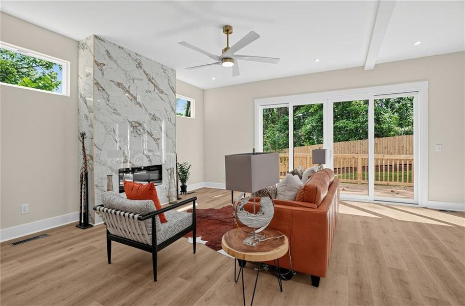 Furnished interior view inside a new home in , Atlanta (Image 5).