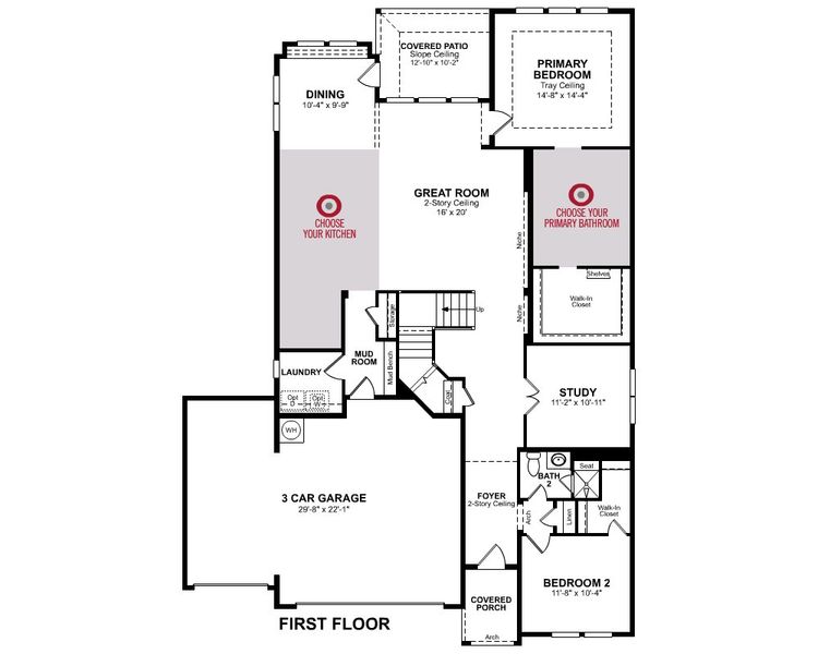2D floor plan layout for the Summerfield by Beazer Homes in Heath Golf and Yacht Club, Heath, TX (Image 3). 2D floor plan layout for the Summerfield by Beazer Homes in Heath Golf and Yacht Club, Heath, TX (Image 3).