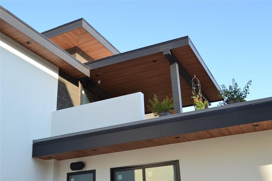 Exterior view of stucco siding Exterior view of stucco siding