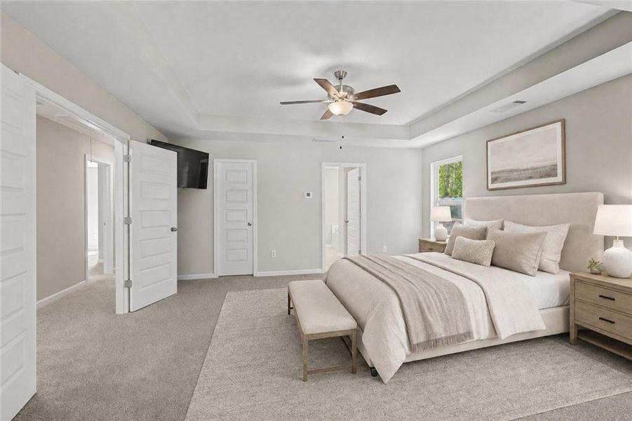 Furnished interior view inside a new home in Traditions at Cedarcrest, Dallas (Image 13).