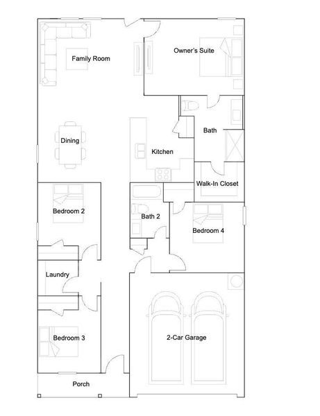 2D floor plan layout of this home in Cypress Green, Hockley, TX (Image 2). 2D floor plan layout of this home in Cypress Green, Hockley, TX (Image 2).