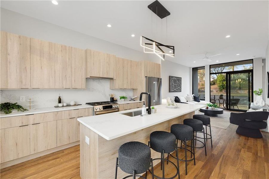Furnished interior view inside a new home in Ten 5 Summerhill, Atlanta (Image 27).