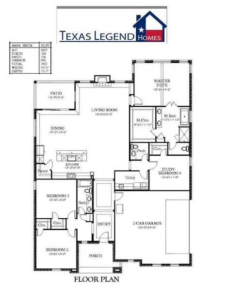 2D floor plan layout of this home in , Lakewood Village, TX (Image 4).