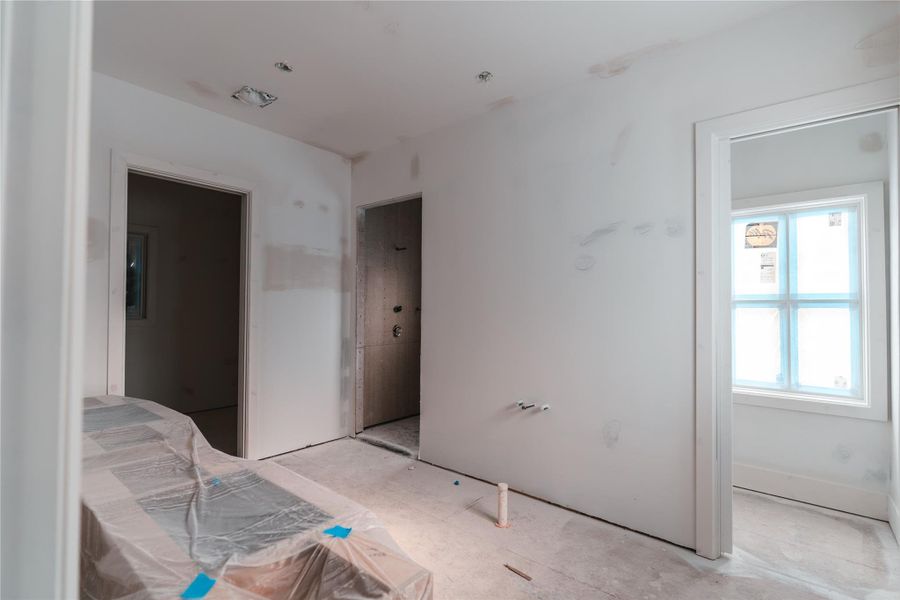 luxurious primary bath will have a soaking tub and walk in shower.