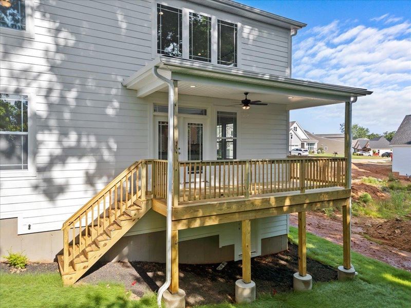 Front exterior of a new home in Lakeside at Blue Ridge Plantation, Taylors, SC, highlighting curb appeal (Image 23).