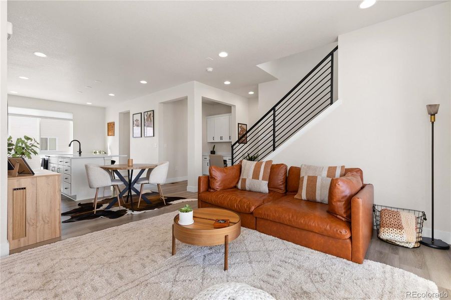 Furnished interior view inside a new home in Haskins Station, Arvada (Image 29). Furnished interior view inside a new home in Haskins Station, Arvada (Image 29).
