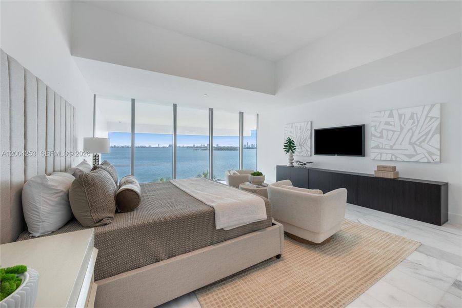 Furnished interior view inside a new home in , Miami (Image 17).