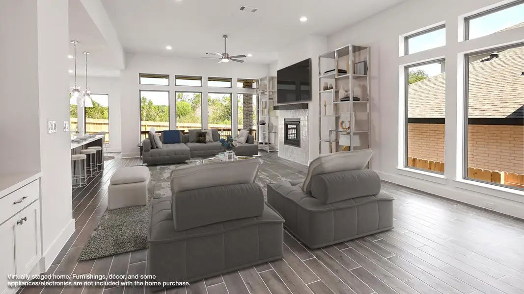 Furnished interior view inside a new home in Haby Hill, San Antonio (Image 3).