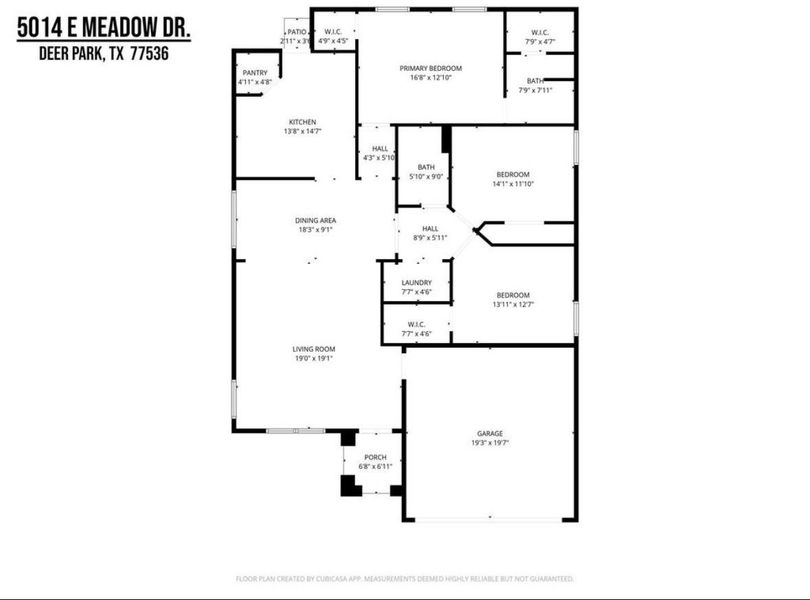 2D floor plan layout of this home in , Deer Park, TX (Image 3). 2D floor plan layout of this home in , Deer Park, TX (Image 3).