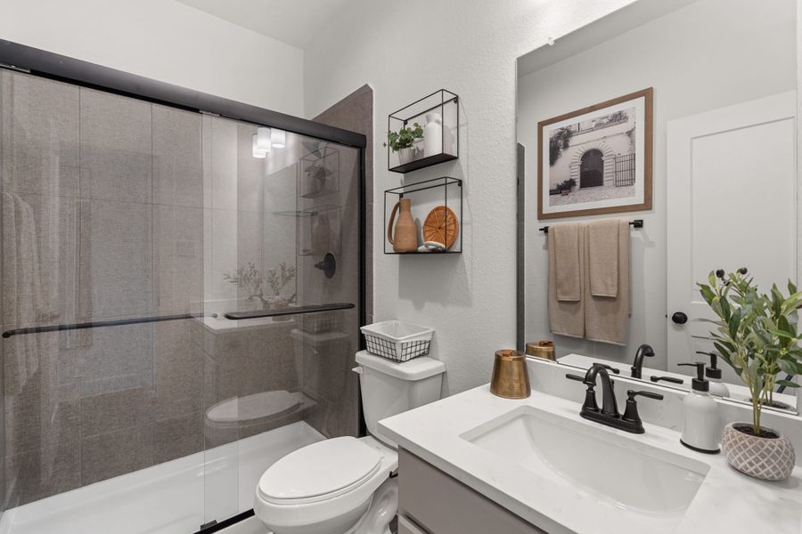 Furnished interior view inside a new home in Meridiana, Manvel (Image 9).