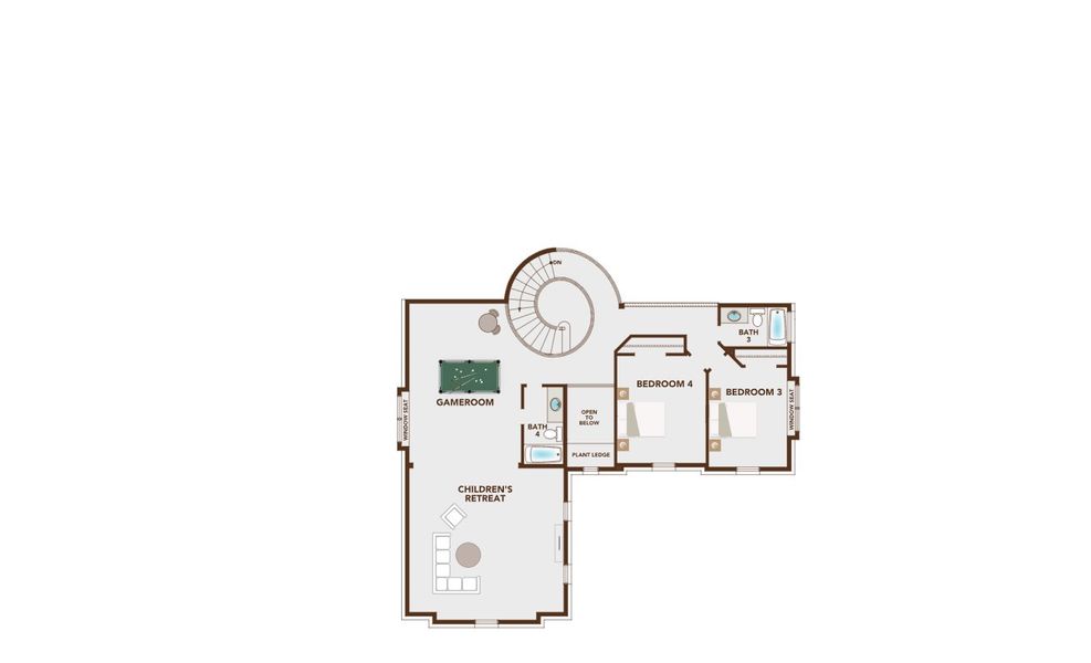 2D floor plan layout for the Lake Forest by Grand Homes in Ridgeline, McKinney, TX (Image 3).