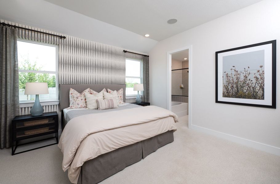 Representative furnished interior of a home built from the Victoria by Tri Pointe Homes in Painted Tree, McKinney (Image 11).
