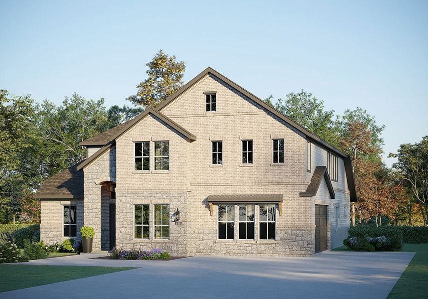 Representative exterior photo of a completed home built from the Harrison 5234 by GFO Home in Sweetgrass, Haslet, TX (Image 5).