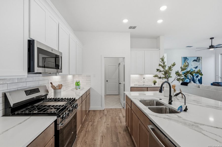 Furnished interior view inside a new home in The Crossvine, Schertz (Image 14).