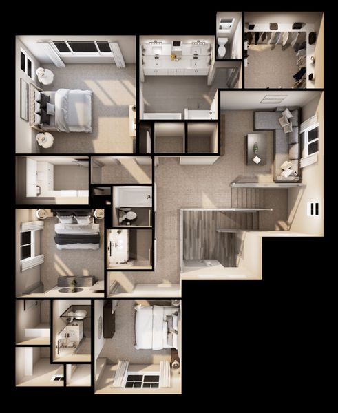 2D floor plan layout for the 4035 by Tri Pointe Homes in Reunion, Commerce City, CO (Image 3). 2D floor plan layout for the 4035 by Tri Pointe Homes in Reunion, Commerce City, CO (Image 3).