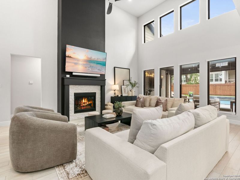 Furnished interior view inside a new home in Balcones Creek 70', Boerne (Image 6). Furnished interior view inside a new home in Balcones Creek 70', Boerne (Image 6).