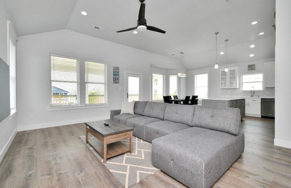 Furnished interior view inside a new home in , Galveston (Image 17). Furnished interior view inside a new home in , Galveston (Image 17).