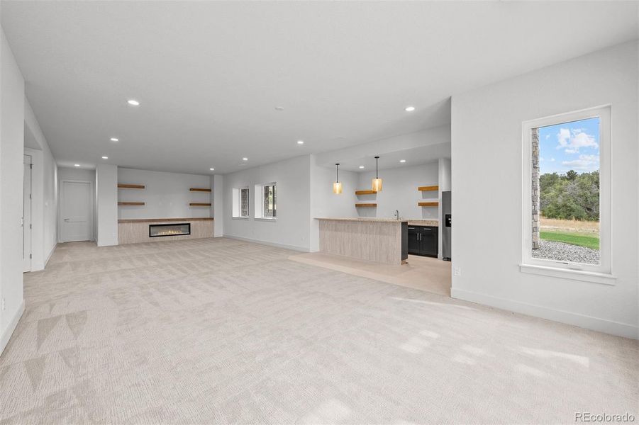 Recreation room - unstaged.