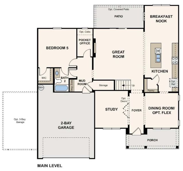 2D floor plan layout for the Sapling by Century Communities in Brookshire Manor, Canton, GA (Image 2). 2D floor plan layout for the Sapling by Century Communities in Brookshire Manor, Canton, GA (Image 2).