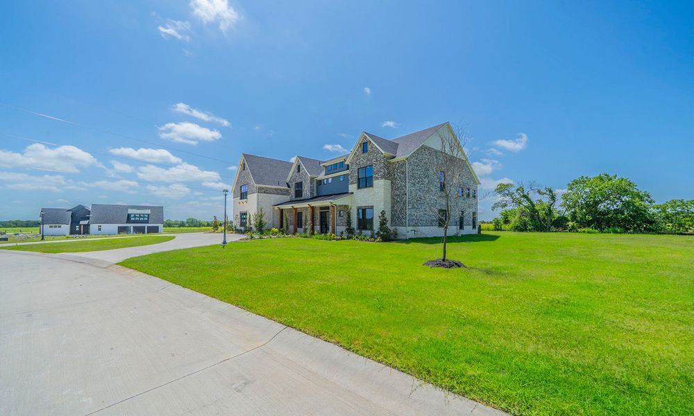 Front exterior of a new home in Hidden Valley I, Princeton, TX, highlighting curb appeal (Image 2). Front exterior of a new home in Hidden Valley I, Princeton, TX, highlighting curb appeal (Image 2).