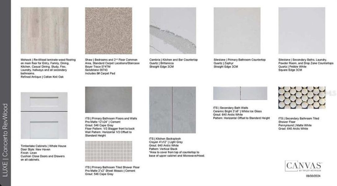 Sample of building materials used in homes in Esplanade at Azario Lakewood Ranch, Bradenton (Image 15).