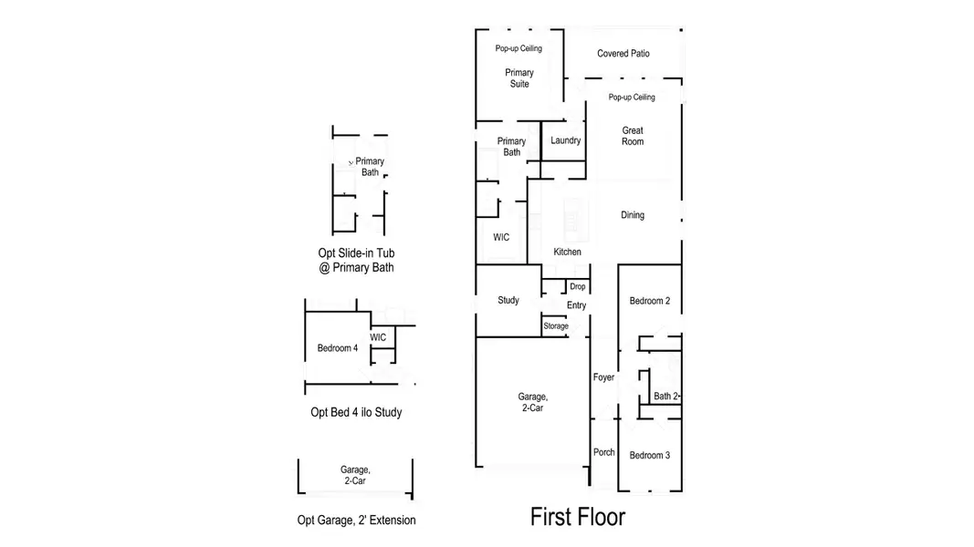 2D floor plan layout of this home in Turners Crossing, Buda, TX (Image 2). 2D floor plan layout of this home in Turners Crossing, Buda, TX (Image 2).