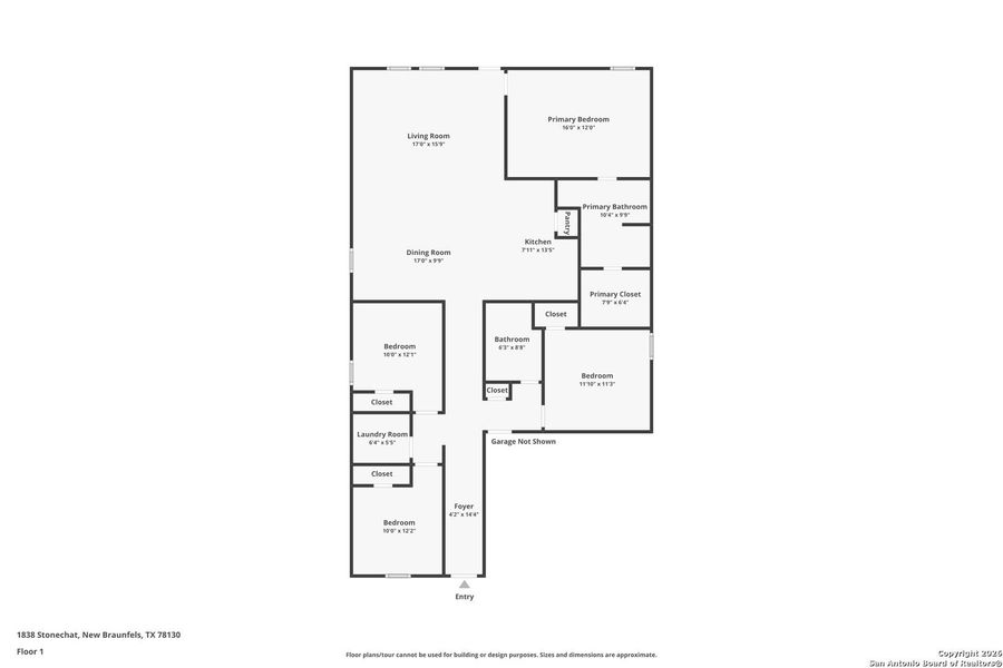 2D floor plan layout of this home in Voss Farms: Watermill Collection, New Braunfels, TX (Image 3).