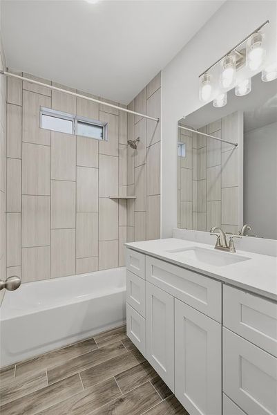 Representative furnished interior of a home built from the Oliver 2015 S TLT by Saratoga Homes in Lakeside at Tessera on Lake Travis, Lago Vista (Image 11).