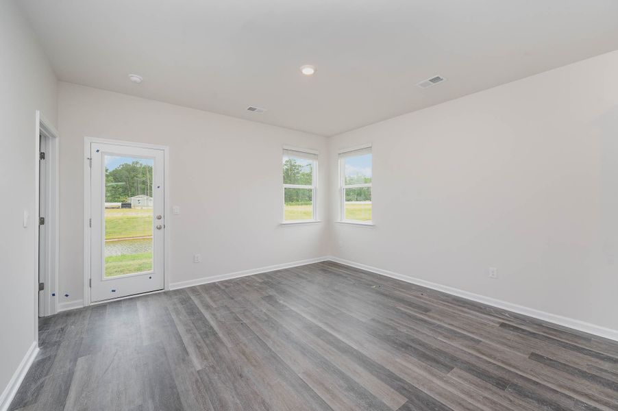 Representative unfurnished interior of a home built from the Sullivan by D.R. Horton in Summerville, Darlington (Image 16). Representative unfurnished interior of a home built from the Sullivan by D.R. Horton in Summerville, Darlington (Image 16).