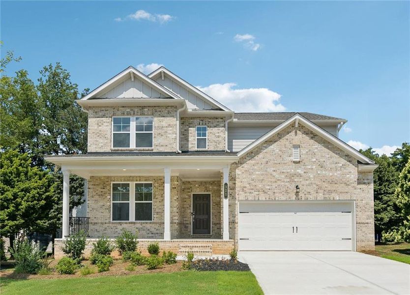 Front exterior of a new home in Bailey Fence, Dacula, GA, highlighting curb appeal (Image 28).