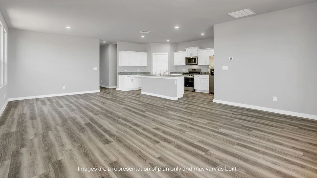 Representative unfurnished interior of a home built from the Jaxson by D.R. Horton in Mustang Ridge, Andrews (Image 11).
