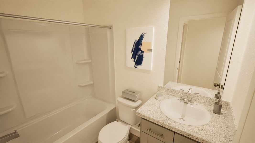 Furnished interior view inside a new home in Banning Lewis Ranch - New Homes Colorado Springs, Colorado Springs (Image 4). Furnished interior view inside a new home in Banning Lewis Ranch - New Homes Colorado Springs, Colorado Springs (Image 4).