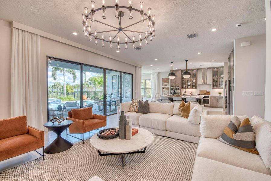 Furnished interior view inside a new home in Apex at Avenir, Palm Beach Gardens (Image 15).