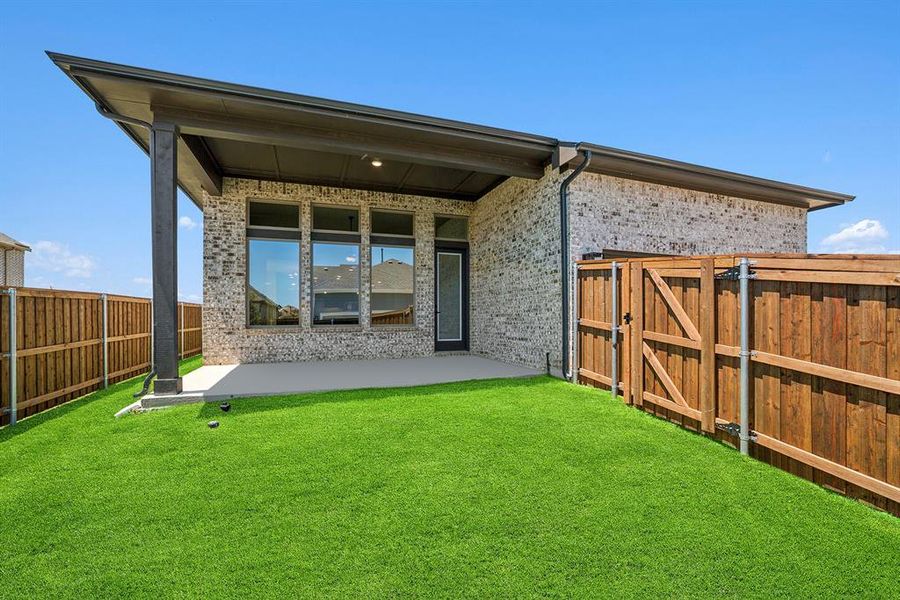 Front exterior of a new home in Karis - Village Series, Crowley, TX, highlighting curb appeal (Image 1). Front exterior of a new home in Karis - Village Series, Crowley, TX, highlighting curb appeal (Image 1).