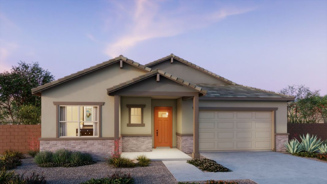 Representative exterior photo of a completed home built from the Dove by Mattamy Homes in Saguaro Reserve II, Marana, AZ (Image 23).