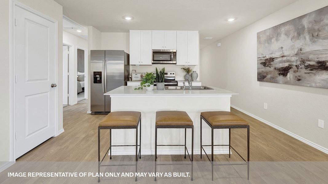 Furnished interior view inside a new home in Spring Valley, New Braunfels (Image 8).