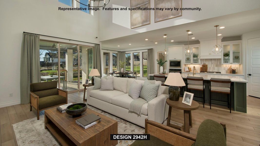 Furnished interior view inside a new home in Santa Rita Ranch - Eldorado, Liberty Hill (Image 4).