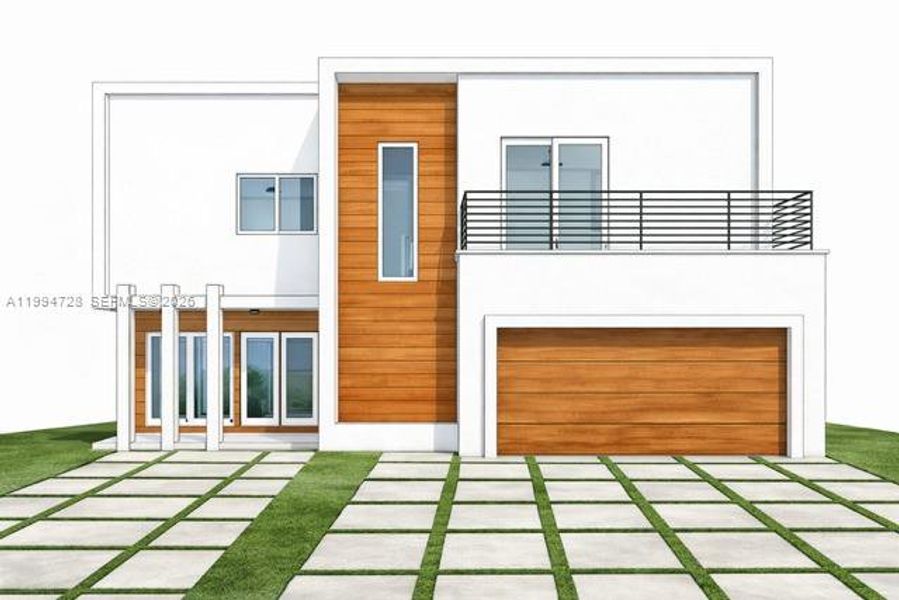 Exterior rendering of this home design in , Miami, FL (Image 4).