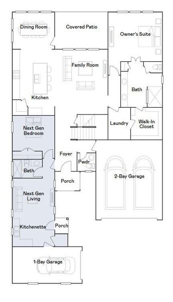 2D floor plan layout of this home in Kresston, Montgomery, TX (Image 1).