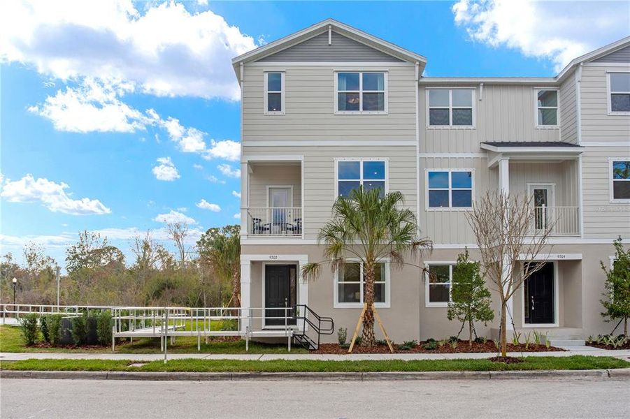 Front exterior of a new home in , Tampa, FL, highlighting curb appeal (Image 2). Front exterior of a new home in , Tampa, FL, highlighting curb appeal (Image 2).
