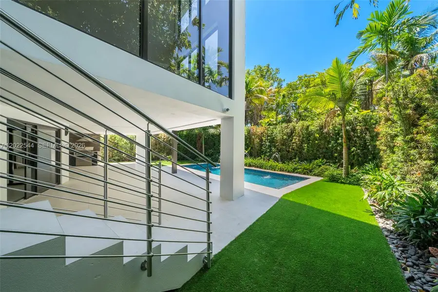 Exterior details and patio area of a home in , Miami (Image 34). Exterior details and patio area of a home in , Miami (Image 34).