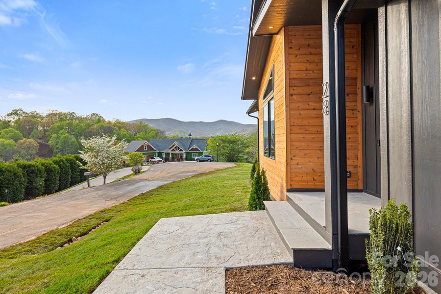 Exterior details and patio area of a home in , Candler (Image 3).