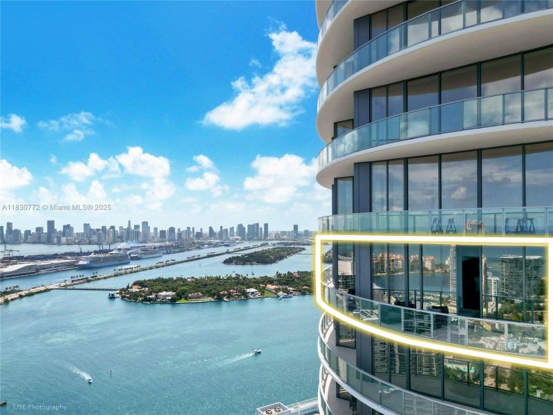 Exterior details and patio area of a home in Five Park, Miami Beach (Image 3).